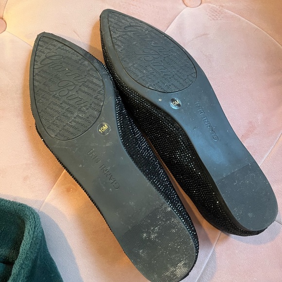 Gianni Bini crystal leather ballet flats sz 10 - Picture 3 of 6